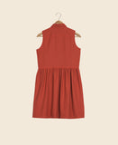 Wool Crepe Shirt Dress