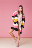 Chunky Stripe Knitwear Coat