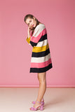 Chunky Stripe Knitwear Coat