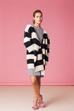 Chunky Stripe Knitwear Coat