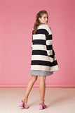 Chunky Stripe Knitwear Coat