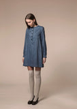 Wool Drill Placket Dress