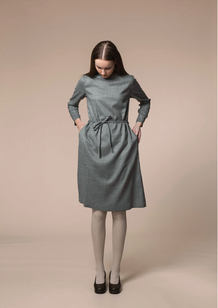 Wool Drill Simple Dress