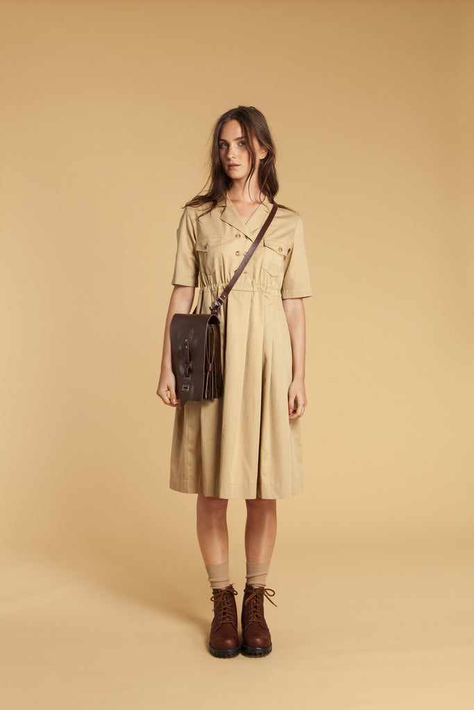 safari style shirt dress Mara Lithic Safari Dress