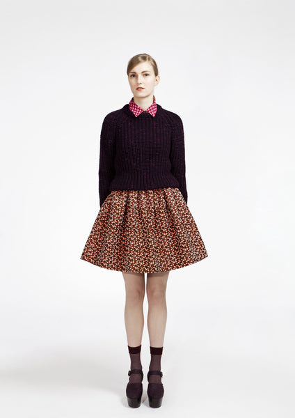 Leaf Jacquard Skirt