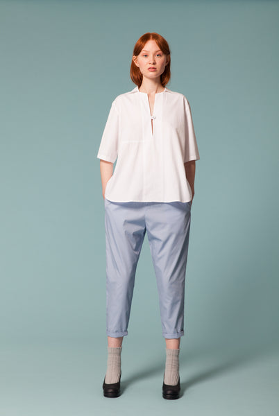Cotton Seersucker Kaftan Top