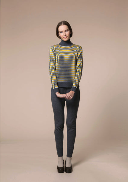 Cozy Stripe Poloneck